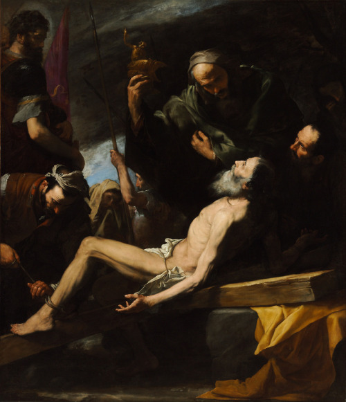 deathandmysticism:Jusepe de Ribera, Martyrdom of St. Andrew, Museum of Fine Arts, Hungary, 1628