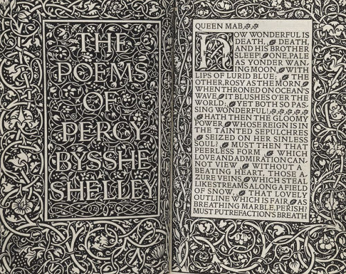the-seoul-rolls:William Morris’ designs for a publication of Percy Bysshe Shelley’s poet