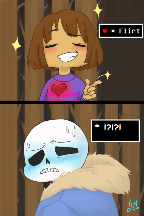 Frisk spamming the FLIRT option just to screw with people is my favorite headcanonBonus: