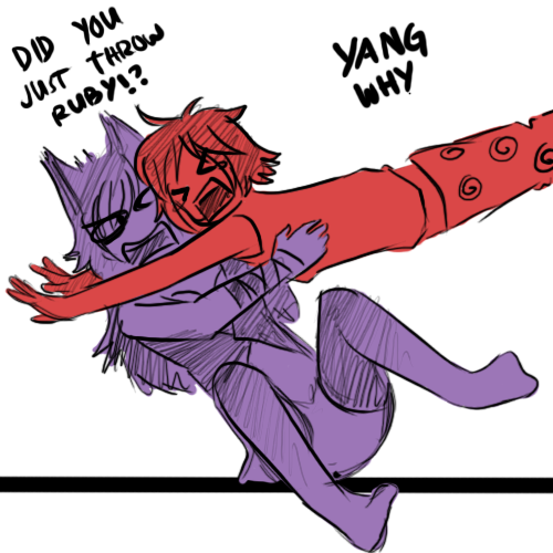 skiretehfox:   TEAM BUILDING EXERCISES  Someone requested more and Yang throwing