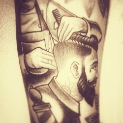 vintagebarbershop:  @mikeando88 Boss tattoo!