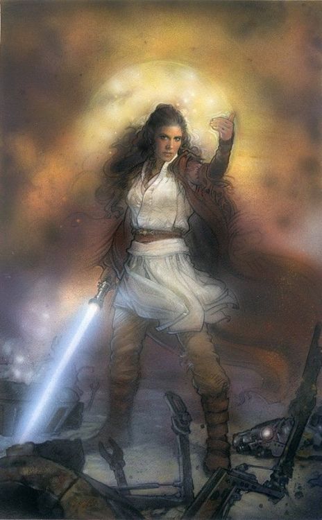 fickedup: pandoraeve: margaretems: Princess Leia by Terese Nielsen @foxcoloredcat I sometimes forget