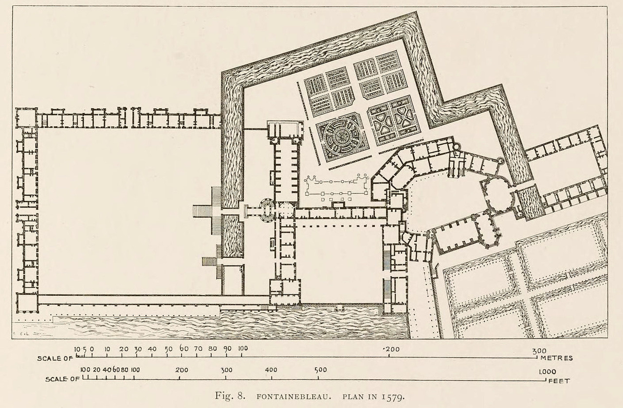 château de fontainebleau map