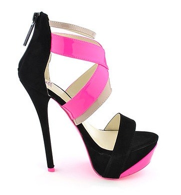 #neon #platform #heels #hot pink