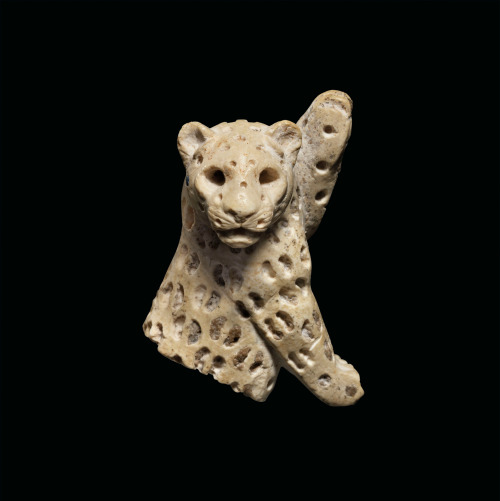 thatshowthingstarted:A Mesopotamian inlaid limestone leopard, Late Uruk,Jemdet Nasr period, circa 33