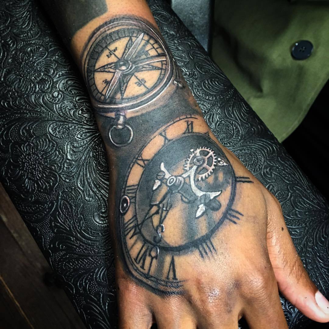 Download Tattoos Hand Clock On Armrest Pictures  Wallpaperscom
