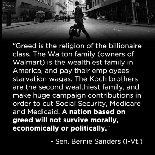 poliscrutiny101:Thanks @SenSanders No truer words spoken. Big donations from these corps. are buying