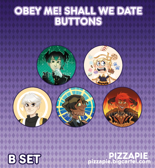 Introducing Obey! Me Shall We Date Button Packs, where I also have an exclusive offer for those that