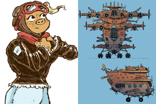 ‘LAIKA’ CREATOR NICK ABADZIS RETURNS WITH ‘PIGS MIGHT FLY’, A STEAMPUNK ADVENTURE WITH JEREL DYE
By Andy Khouri
Pigs and airships? No, it’s not a new Miyazaki movie — it’s Pigs Might Fly, a new graphic novel, written by Eisner Award-Winning Laika...