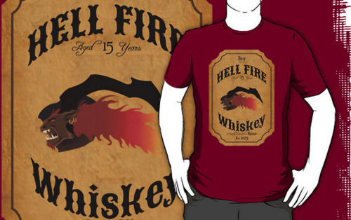 thedrunkenmoogle:  Hell Fire Whiskey T-Shirtby Bedwards2d - ศ.54