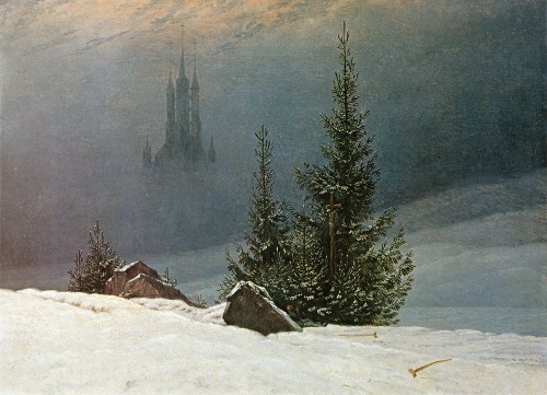 artpoteosis: Caspar David Friedrich (1774–1840)Winterlandschaft mit Kirche (1811) oil on canva