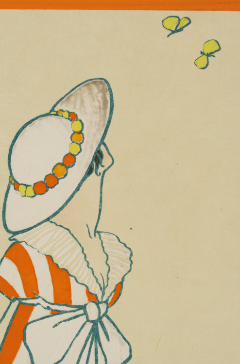 Les Papillons = Butterflies (detail)Georges Lepape (French; 1887–1971)1912Pochoir illustration print