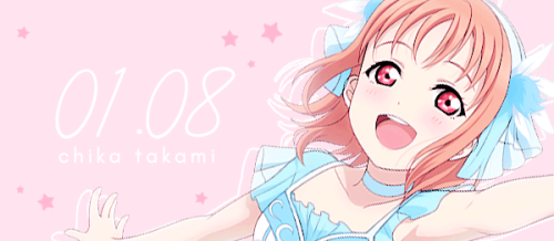 oharah:happy birthday to the brightest leaders - chika and honoka! (⌒▽⌒)♡  { 01.08 &amp; 03