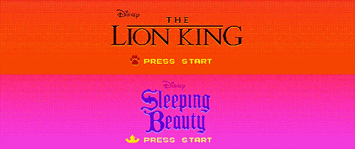 mickeyandcompany:Disney movies as video game start screens (made by Disney for the #DisneyThrowback 