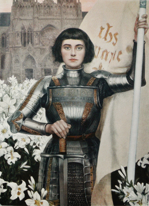 onethousandophelias: Albert Lynch - Jeanne d'Arc (1903) Engraving from Figaro Illustré magazine
