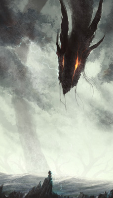 fantasy-art-engine:  Jormungandr by Cubehero