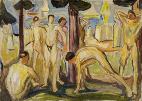 designedfordesire:  Naked Men in Landscape (1923-30), Edvard Munch (1863-1944)Source: grundoonmgnx