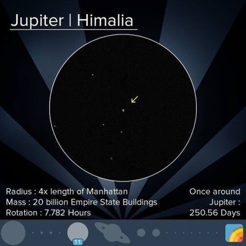 Himalia is Jupiter&rsquo;s 11th moon is also its sixth largest and fifth most massive moon.#solarsys