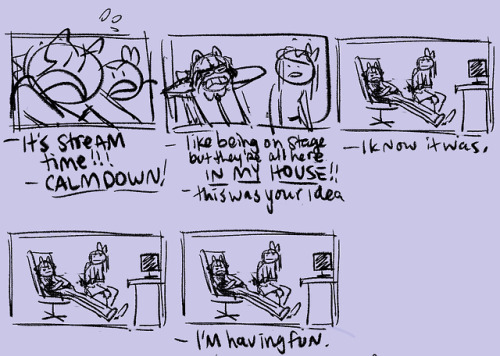 ladyblargh: really quick dumb comic from last night while streaming my drawing for the first time!!p