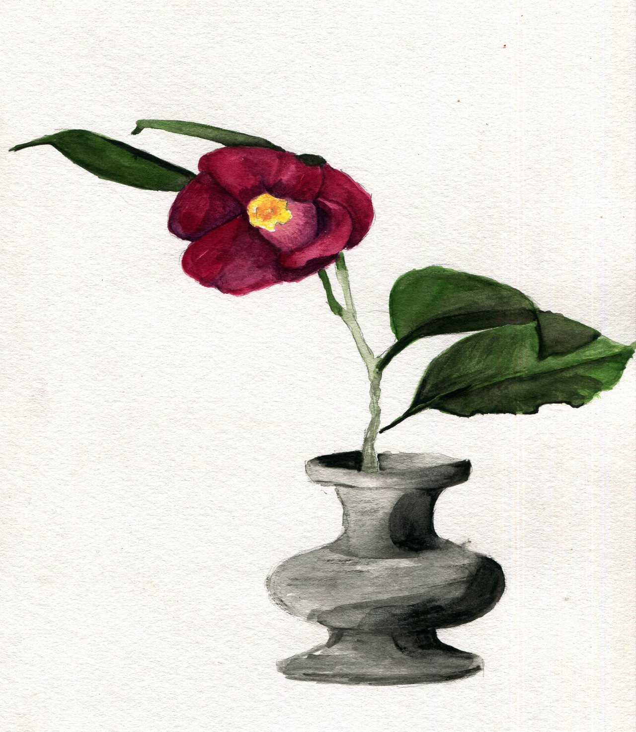 havekat:  Undercover Watercolor and Chinese Ink On Paper 2016, 9″x 12″ Red Single