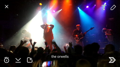 the orwells // toronto 10/11/14 via snapchat