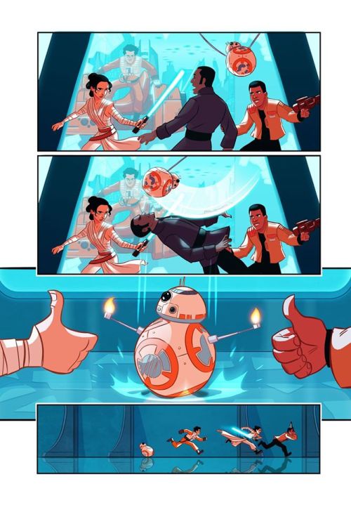 airyairyquitecontrary: reyfinndameron: Star Wars Episode 7.5 - Pages 1-5, by Stephen Byrne. Facebook