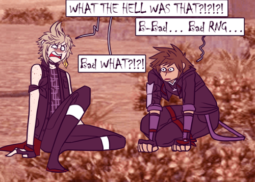destiny-islanders: You guys really, really wanted to know how the Chocobros would react to Anti-Form (there were way more where this ask compilation came from hahaha). I held off on making a doodle for a while because I just couldn’t imagine any silliness