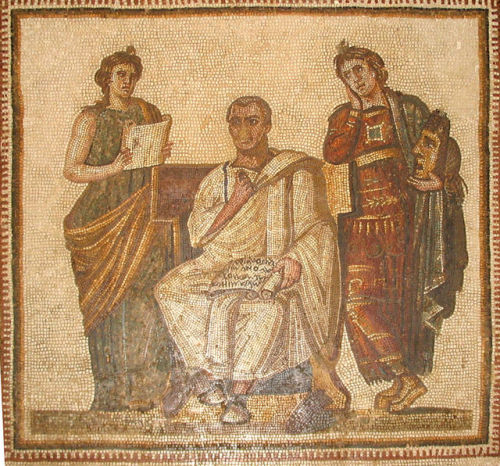 historyfilia:Roman mosaic depicting Virgil, Bardo National Museum