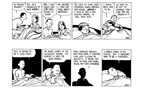 Calvin and Hobbes: the break-in story, Part 2. (Part 1 here.)