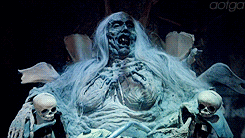 attackofthegiantants:  The Texas Chainsaw Massacre 2, 1986.   More amazing illusions