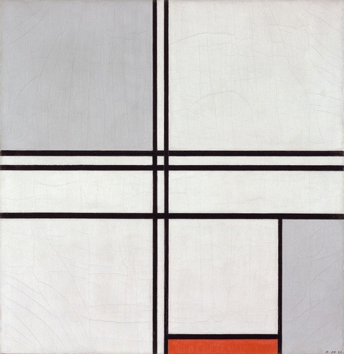 Composition (No. 1) Gray-Red, Piet Mondrian, 1935, Art Institute of Chicago: Modern ArtThe roots of 