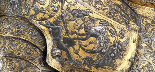 renaissance-art: Details from the armor of King Henry II of France