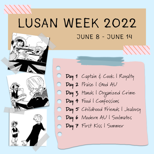 lusanofficial: lusanofficial:LuSan Week 2022 will be June 8 to June 14th!This week is to celebrate S