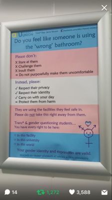 thesociologicalcinema:    Do you feel like someone is using the “wrong” bathroom?Please don’t:-Stare at them-Challenge them-Insult them-Do not purposefully make them uncomfortable.Instead, please:-Respect their privacy-Respect their identity-Carry