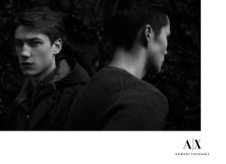 koreanmodel:Dae Na for Armani Exchange Black