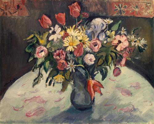 Emile-Othon Friesz, Flowers (Tulips and Daisies), 1910, Oil on canvas, 65 x 81 cm, The State Hermita