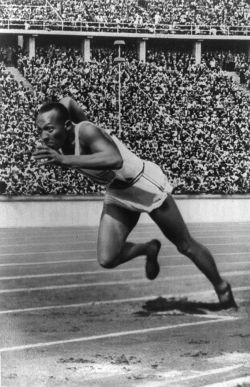 alienswithankhs:  soulbrotherv2:  On this date, August 9, in 1936, Jesse Owens won the final medal of his four gold medals in track and field during the summer Olympics in Berlin.  Owens feat was a blow to white supremacy in what was then Adolf Hitler’s