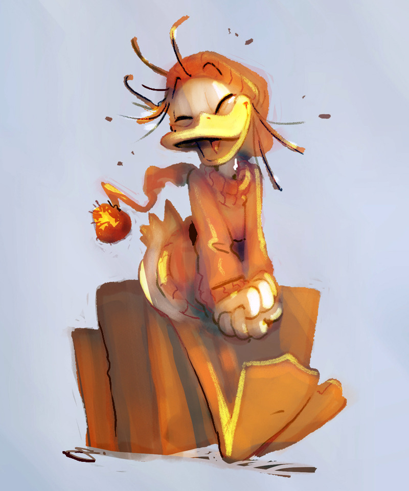 modmad:  kinda liked the sketch I did of Fethry so painted it up  a lil’