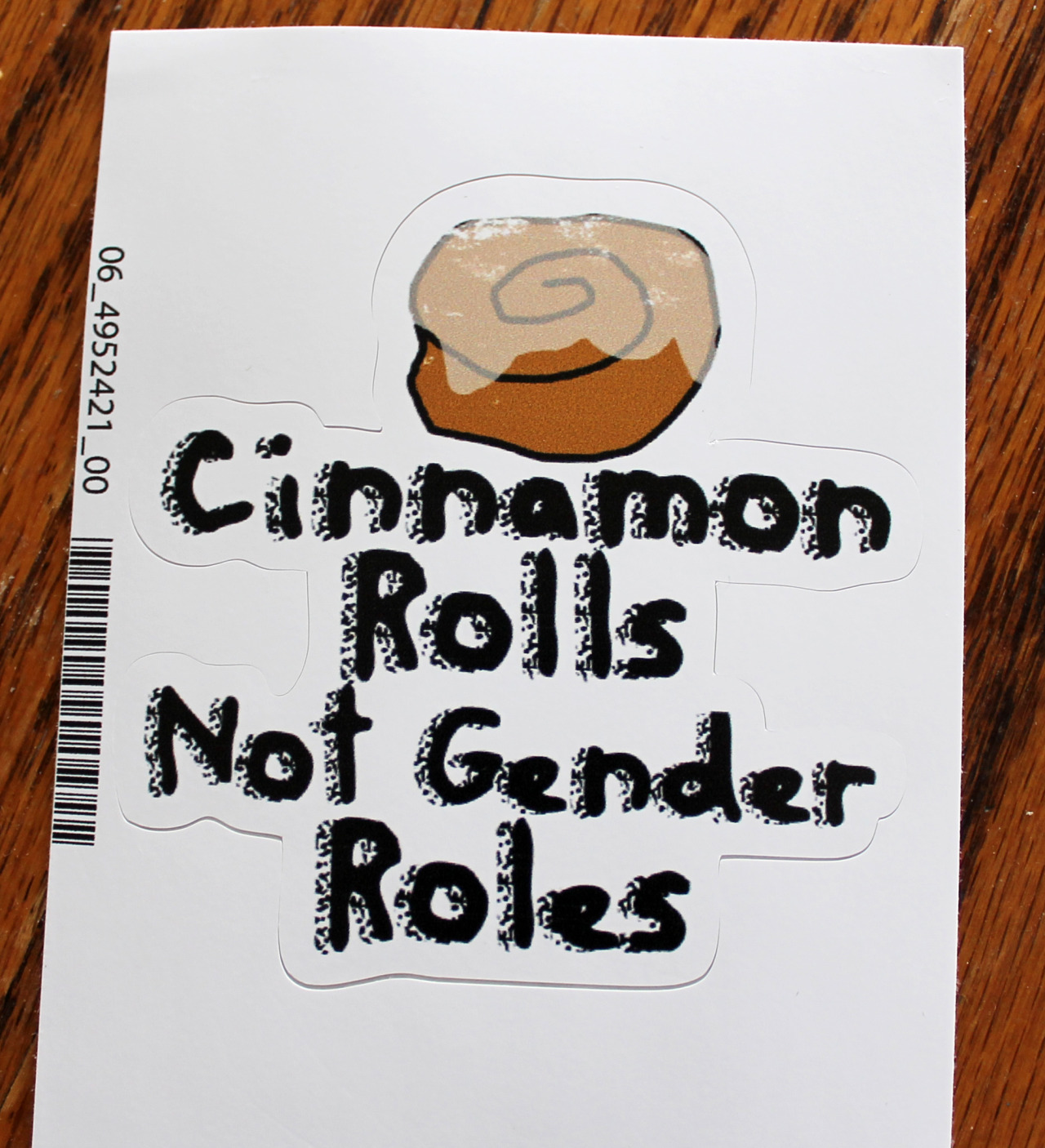 Cinnamon rolls not gender roles sticker