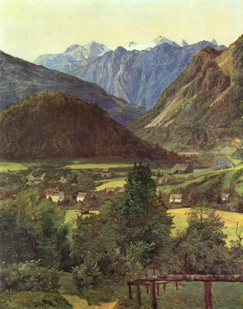 Der Dachstein vom Sophienplatze aus (View of the Dachstein from the Sophienplatze), Ferdinand G