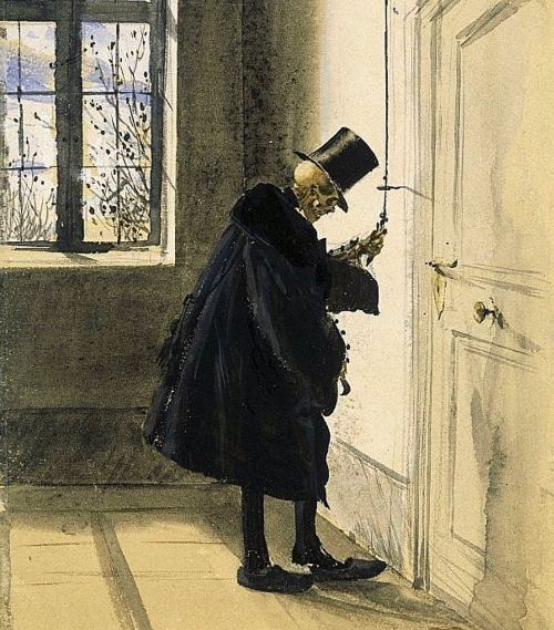 lucysskeleton:Adolph Menzel, An Uninvited Guest, 1844