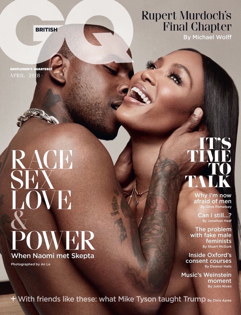 whywhawho:Naomi Campbell and Skepta on the cover of British GQ.