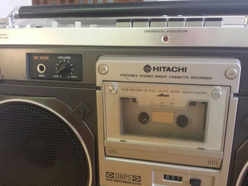 Hitachi TRK-8180E Ghetto Blaster, 1980. I think this (and Sharp GF-777) is the most beautiful ghetto