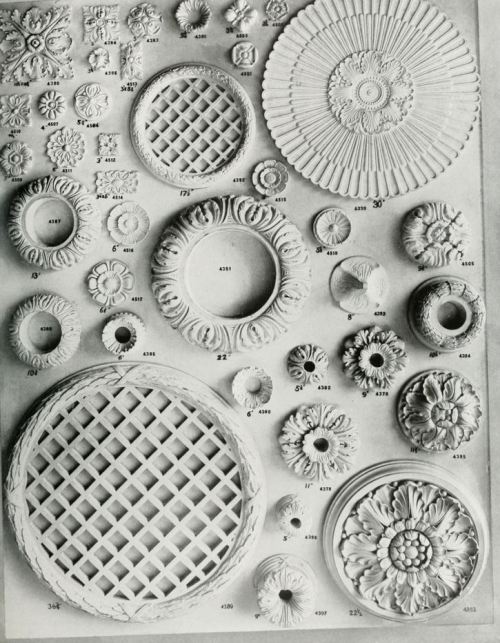 mikasavela:Ceiling patterns, rosettes, ventilators, corniches and moldings from Illustrated Catalogu