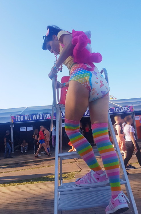 I found the highest of high chairs at Milkshake Festival!