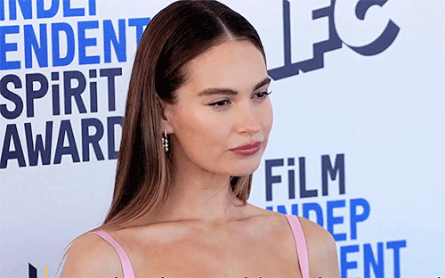 jamesfrsers:Lily James — attending the Film Independent Spirit Awards 2022 
