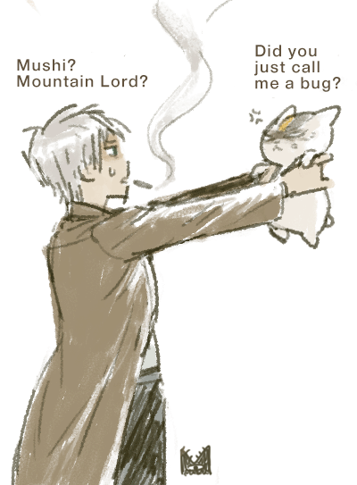 hidesketchbook:I recently bought the Mushishi art book and it had illustrations of Ginko’s early des