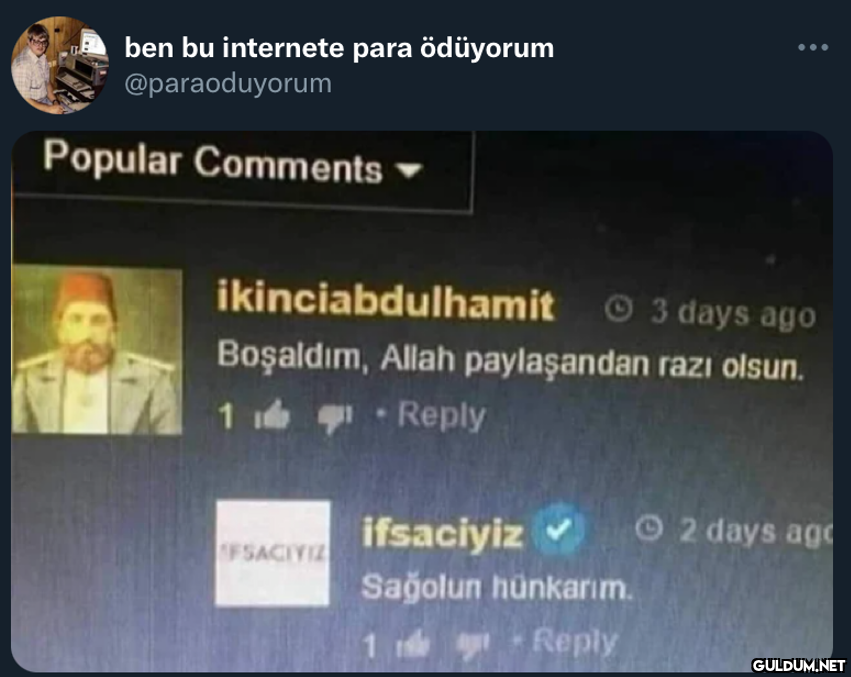 ben bu internete para...