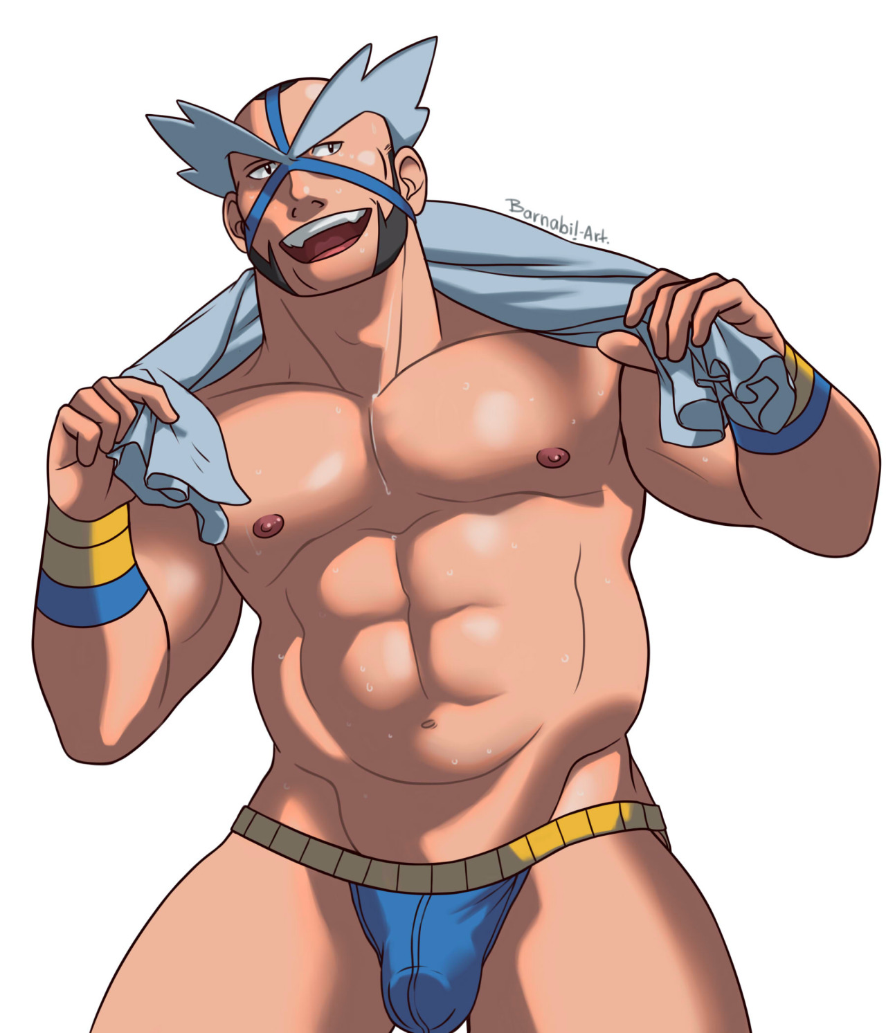 barnabi-art:  Crasher Wake from pokemon Diamond and Pearl daddys are the best B)