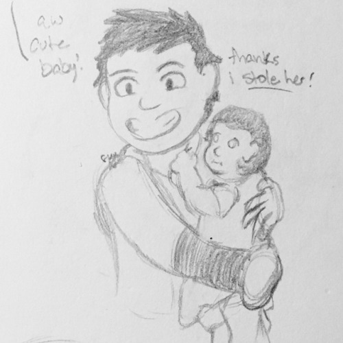 shitty-fallout-art: aquacura: what is a baby? a small man??? “Cute baby” Thanks, I stole